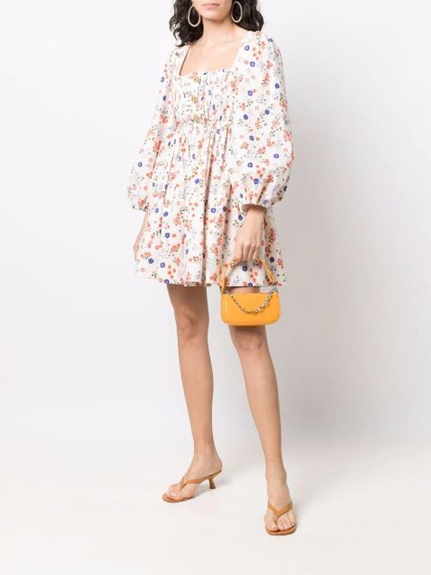 BY FAR mini Rachel lizard-skin effect shoulder bag - Orange - zdjęcie produktu nr 2