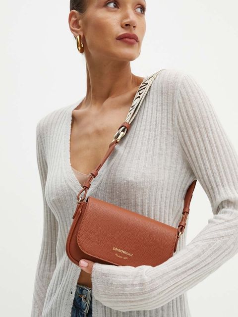 Emporio Armani torebka kolor brązowy EW000538 AF12103
