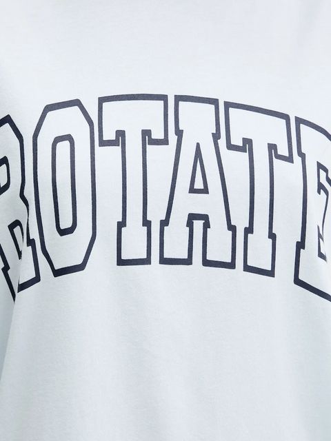 Rotate t-shirt bawełniany damski kolor niebieski 114392184