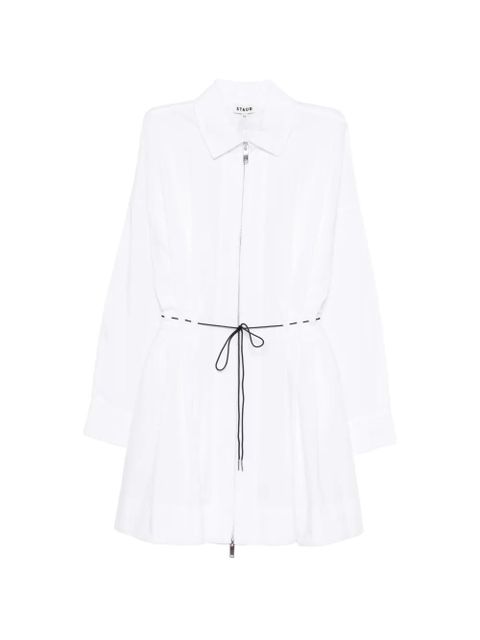STAUD zip drawstring mini dress - White - zdjęcie produktu nr 1