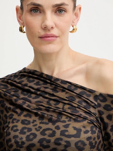 Guess longsleeve ANITA damski kolor brązowy W5BP08 K1492