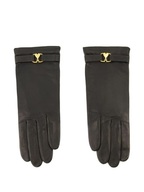 AMI Paris heart-buckle leather gloves - Black - zdjęcie produktu nr 1