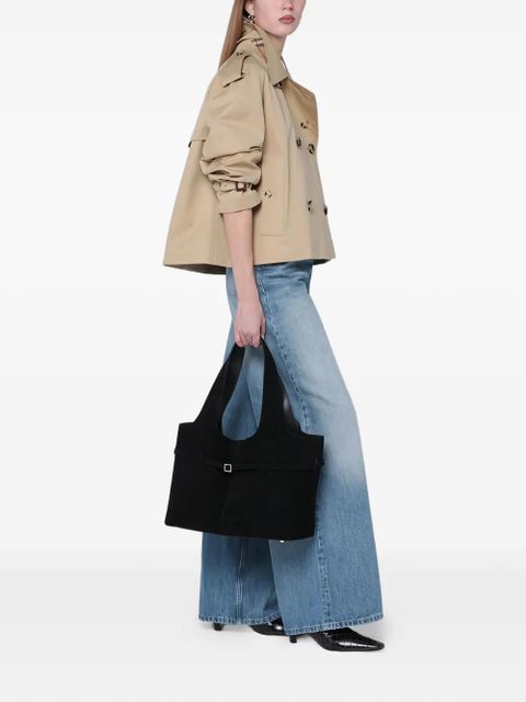 Manu Atelier Cambon Cabas suede tote bag - Black - zdjęcie produktu nr 1