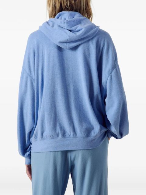 American Vintage zip-up drawstring hoodie - Blue