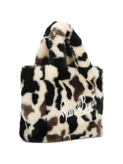 MC2 Saint Barth Colette Soft Fur cow-pattern removable-strap tote bag - Neutrals