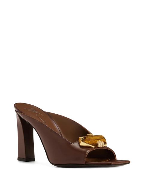 Giuseppe Zanotti Gz Mya Iside square-toe sandals - Brown - zdjęcie produktu nr 2