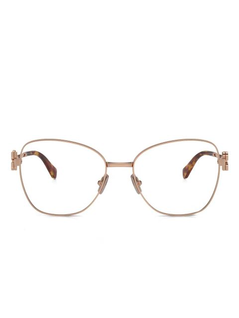 Miu Miu Eyewear cat-eye metal frame glasses - Pink - zdjęcie produktu nr 1