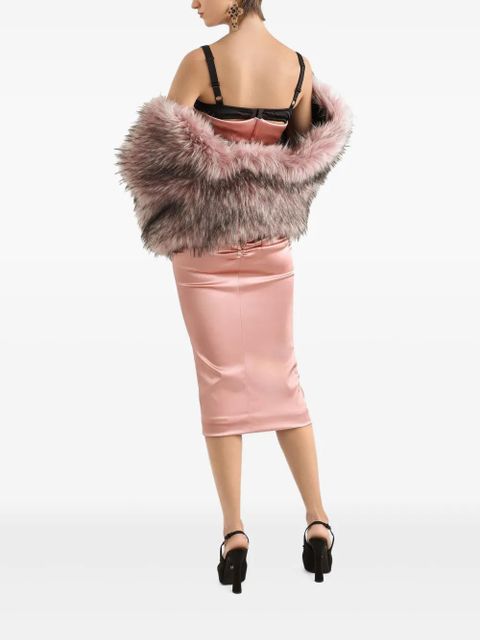 Dolce & Gabbana gathered midi dress - Pink