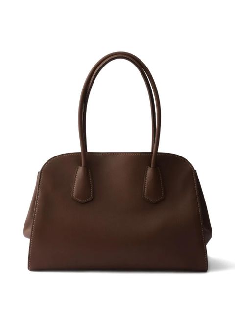 Prada medium leather tote bag - Brown - zdjęcie produktu nr 2