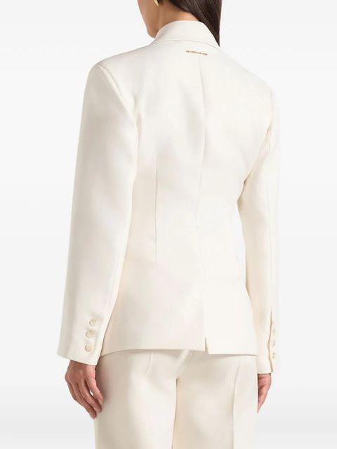 Manière De Voir Maia double-breasted marble-button blazer - Neutrals