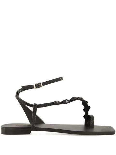 Johanna Ortiz Dazzling Crest crystal-embellished flat sandals - Black - zdjęcie produktu nr 1