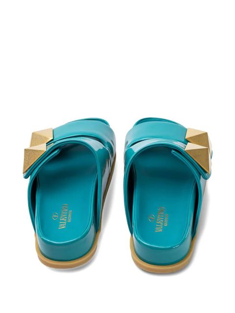 Valentino Garavani pyramid stud-embellishment slides - Blue