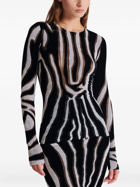 Balmain zebra-print top - Black