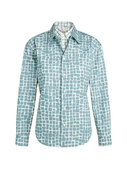 Tod's printed belt shirt - Blue - zdjęcie produktu nr 1