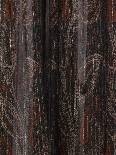 Saint Laurent abstract-pattern print dress - Brown