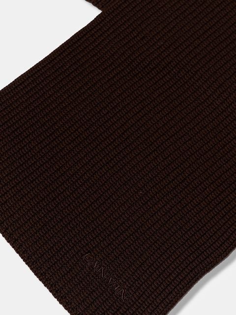 Lanvin szalik wełniany kolor brązowy wzorzysty 710009252