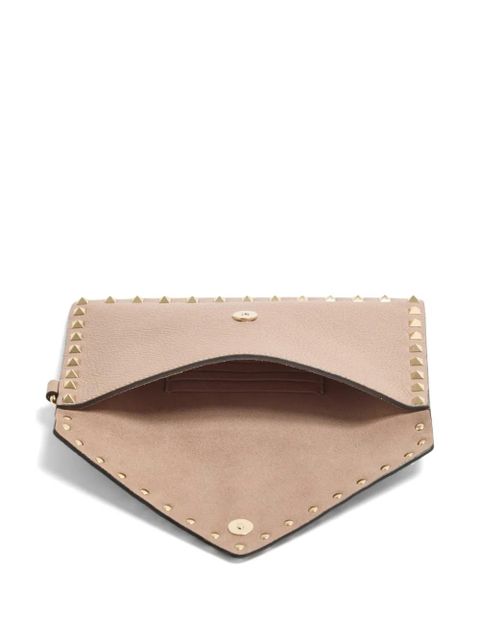 Valentino Garavani Rockstud studded clutch bag - Neutrals