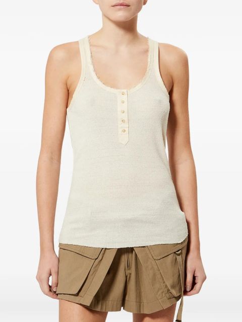 ISABEL MARANT Helma button-details tank top - Neutrals