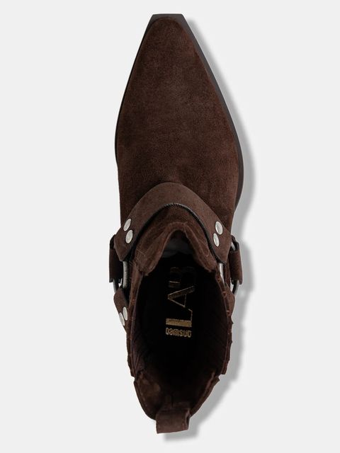 Answear.LAB sztyblety zamszowe kolor brązowy na słupku