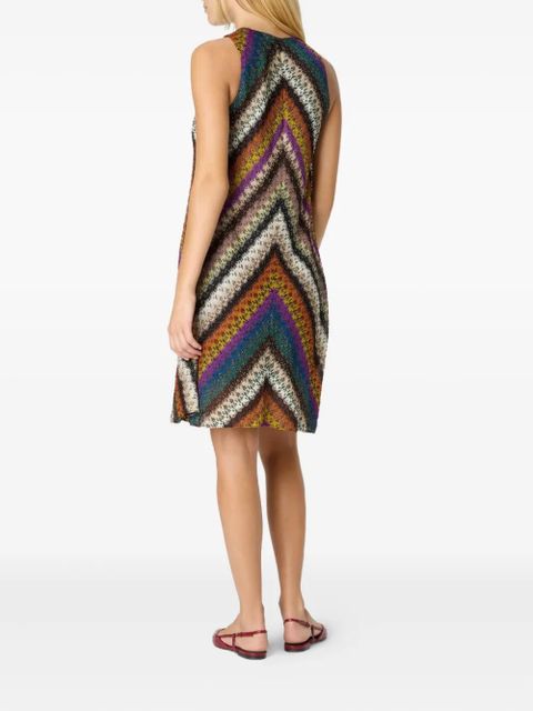 Missoni zigzag-pattern sleeveless mini dress - Orange