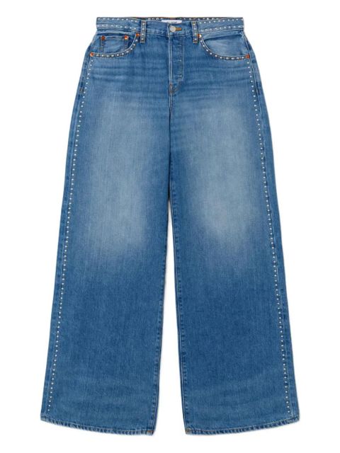 RE/DONE Minerva stud-embellished jeans - Blue - zdjęcie produktu nr 1