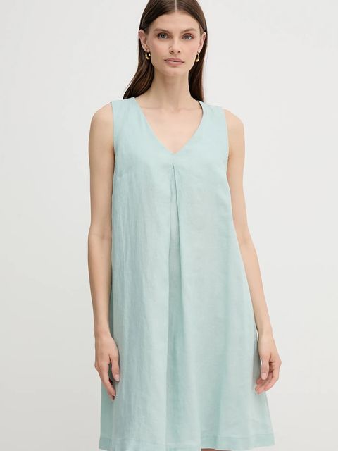 United Colors of Benetton sukienka lniana - zdjęcie produktu nr 2