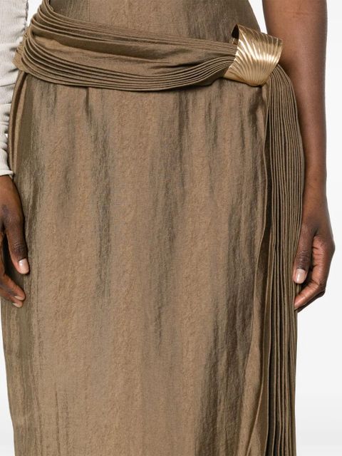 Cult Gaia Caroline draped-detailed skirt - Brown