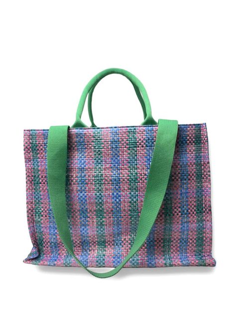 Marni woven shopping tote bag - Green