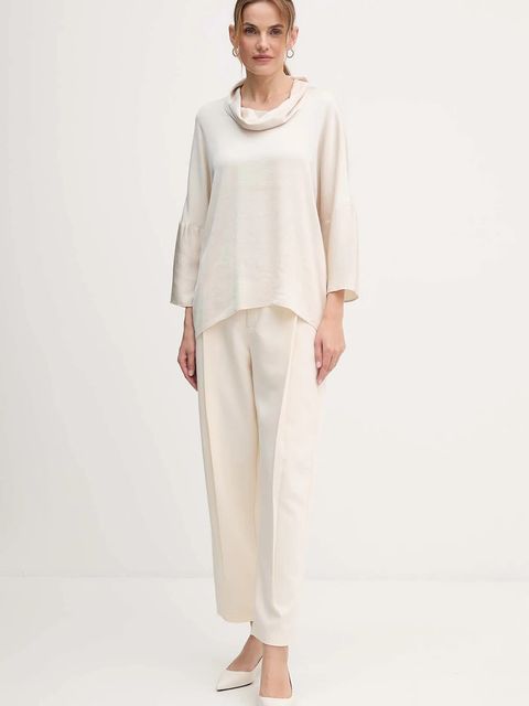 Joseph Ribkoff bluzka damska kolor beżowy gładka 254217 - zdjęcie produktu nr 2