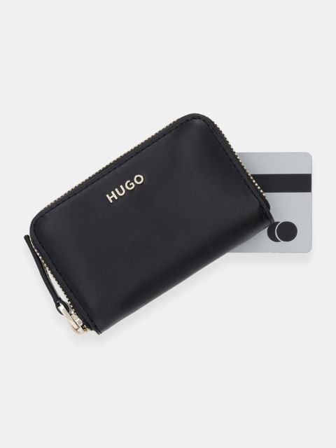 HUGO portfel Syndra_Zip Around sm damski kolor czarny 50557983