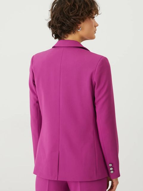 Medicine marynarka damska kolor różowy jednorzędowa gładka
