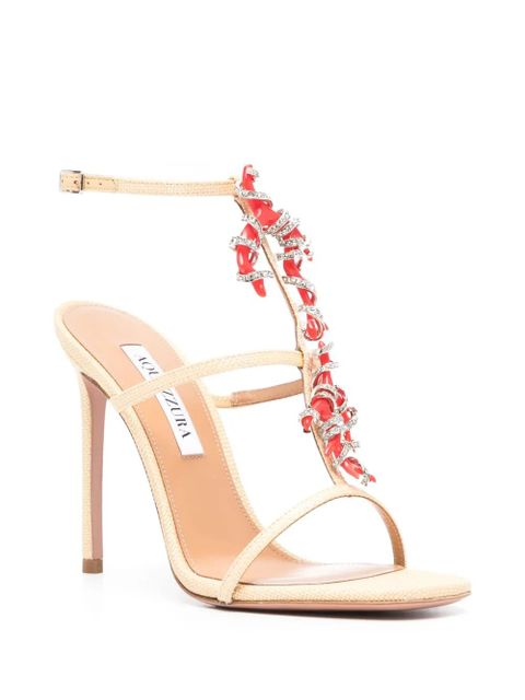 Aquazzura Capri Crush 105mm raffia sandals - Neutrals - zdjęcie produktu nr 2