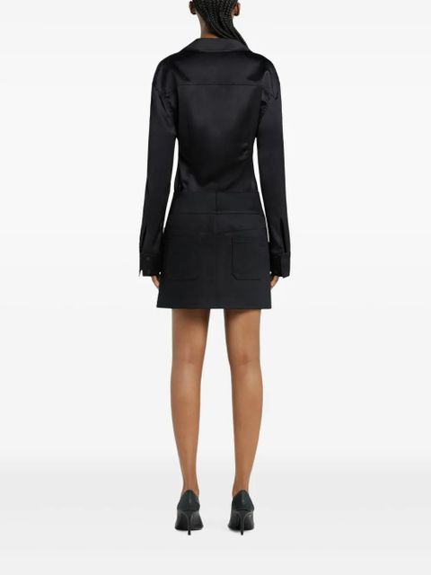 Courrèges satin shirt - Black