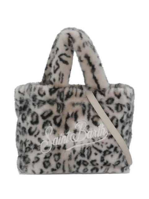 MC2 Saint Barth leopard-print embroidered tote bag - Grey - zdjęcie produktu nr 1