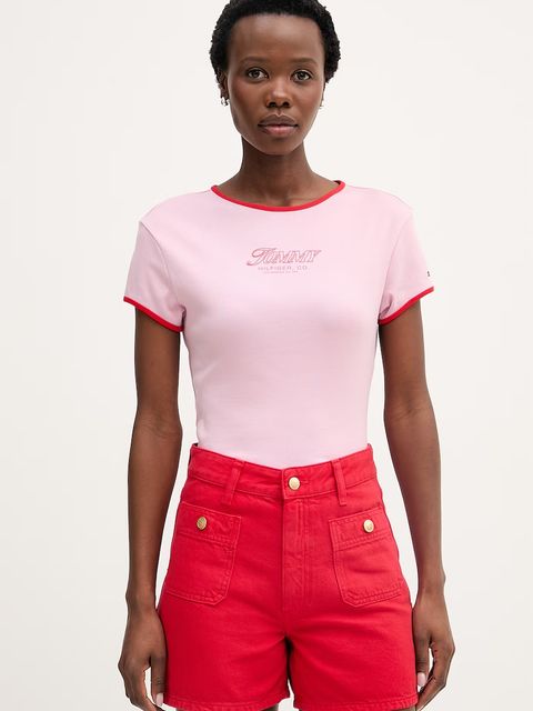 Tommy Hilfiger t-shirt damski bawełniany - zdjęcie produktu nr 2