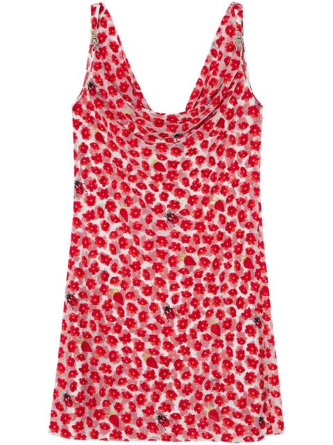 Versace Strawberry Garden devoré mini dress - White - zdjęcie produktu nr 1