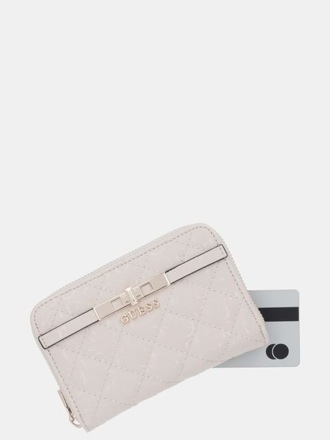 Guess portfel IDRA damski kolor beżowy SWGG81 57140