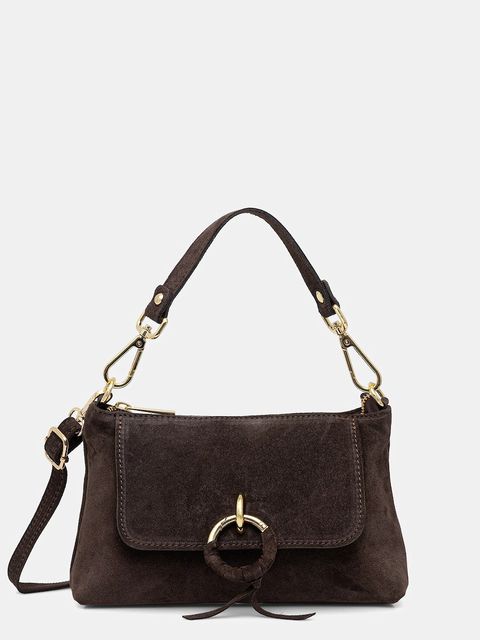 Answear.LAB torebka zamszowa kolor brązowy - zdjęcie produktu nr 1