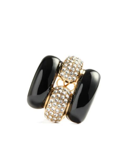 Valentino Garavani Pas Plus metal, enamel and Swarovski® crystal earrings - Gold