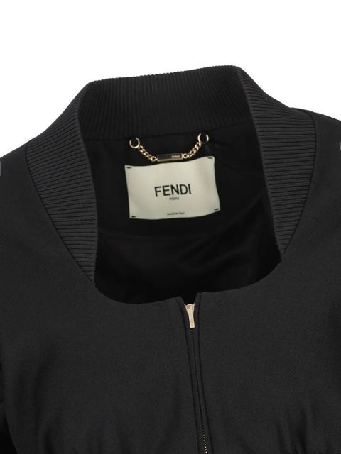 FENDI zip-up fitted jacket - Black