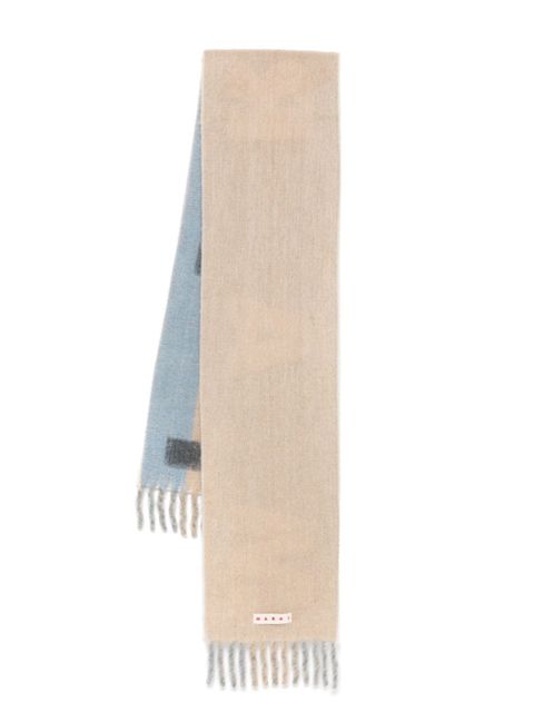 Marni logo striped scarf - Brown - zdjęcie produktu nr 1