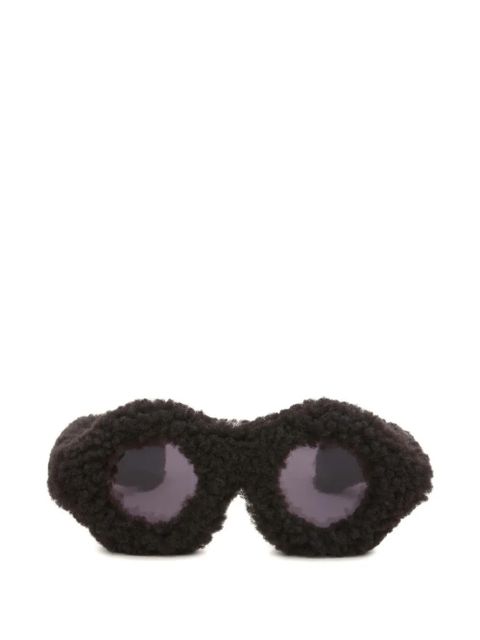 Marni Jantu fur round sunglasses - Black - zdjęcie produktu nr 1