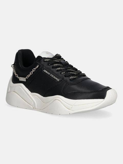 Armani Exchange sneakersy skórzane damskie kolor czarny XW001617 AF17443 MC005 - zdjęcie produktu nr 1