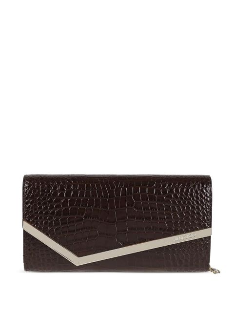Jimmy Choo crocodile-effect clasp bag - Brown - zdjęcie produktu nr 1