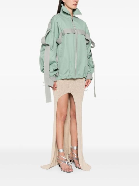 The Attico strap-detailing bomber jacket - Green