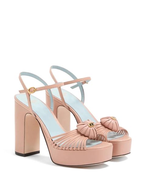 Valentino Garavani Coeur Royal flower platform sandals - Pink - zdjęcie produktu nr 2
