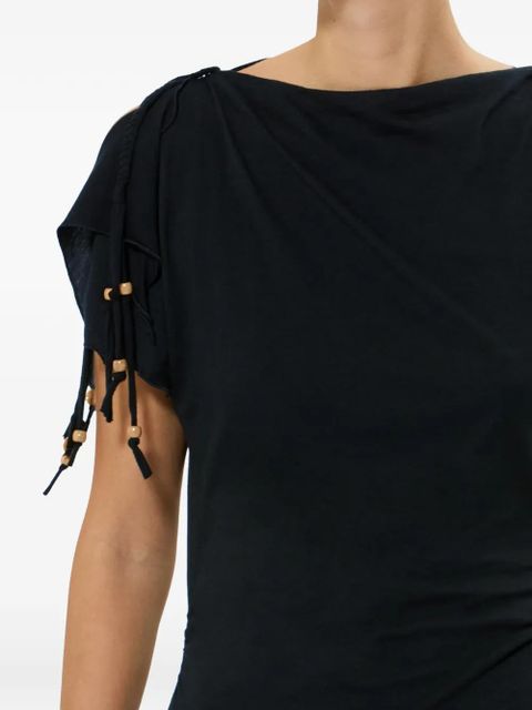 ISABEL MARANT Jazia beaded-detail sleeveless cotton top - Black