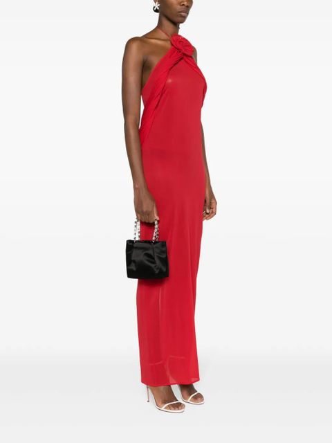 Aquazzura crystal-embellished satin tote bag - Black - zdjęcie produktu nr 2