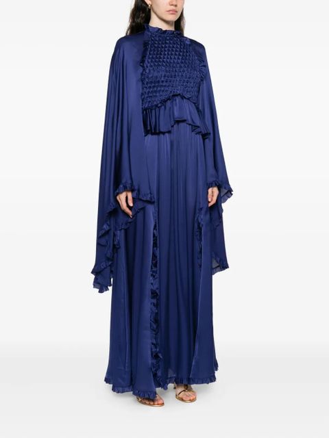 ZIMMERMANN Hypnotic smocked flutter dress - Blue