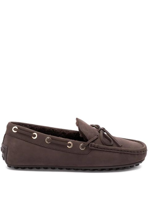 Tod's City Gommino tie-detail leather loafers - Brown - zdjęcie produktu nr 1